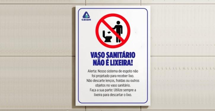 Vaso sanitário não é lixeira